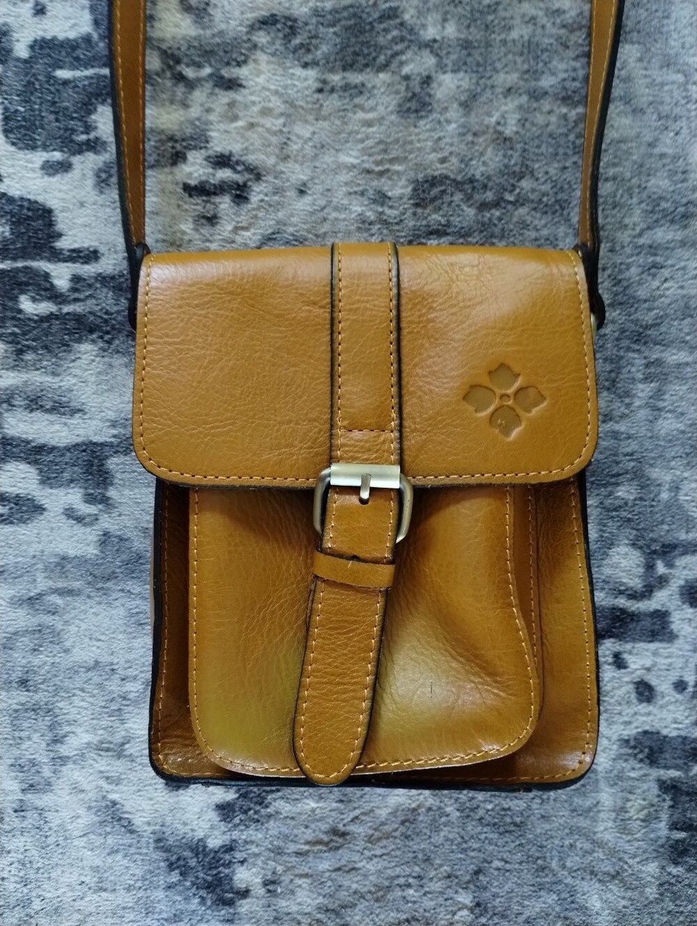 Patricia Nash Mustard Yellow Leather Crossbody - Picture 3 of 10